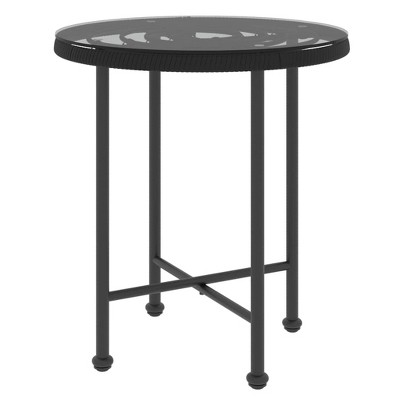 vidaXL Dining Table, Black 19.7
