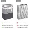 2 Pack Large Laundry Baskets, Waterproof, Freestanding Laundry Hampers, Collapsible Clothes Hamper with Reinforced Handles in College Dorm - 3 of 4