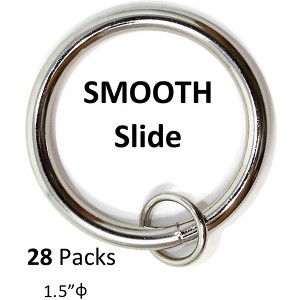 1 1-2 inch Metal Curtain Rings with Eyelets - 8 Finishes - 1 of 4