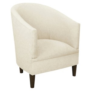 Skyline Custom Upholstered Tub Chair - Skyline Furniture , Linen Talc