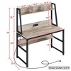 Yaheetech 47.5-inch Laptop Computer Desk with Power Outlet and Elevated Bookshelf - 3 of 4