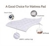 Aoibox Queen Mattress Pad Pillow Top Quilted Fitted Cover 21 Inch Deep Pocket Cooling Soft Cotton Topper White - 2 of 4