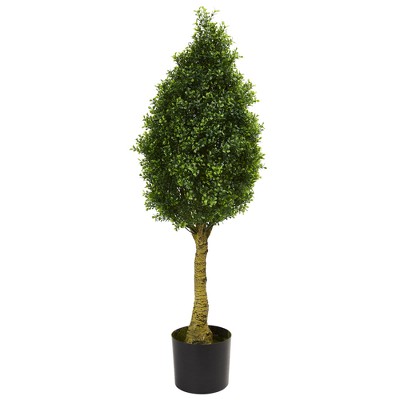 Nearly Natural 4ft Boxwood Tower Artificial Tree