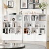 Kids Bookshelf with 8 Cubbies & 2 Movable Drawers, Multifunctional Toy Storage Organizer, White - 4 of 4