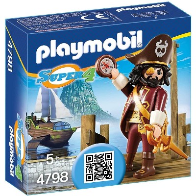 opraken Wrok advies Playmobil Playmobil 4798 Super 4 Sharkbeard Figure : Target