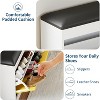 Shoe Storage Bench Modern Shoe Organizer Bench with Flip Drawer & PU Cushion - 3 of 4