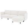 Homy Casa Modern L-Shaped Sectional Sofa with Chaise Lounge and Soft Cushions, for Living Room or Apartment, Beige - 2 of 4