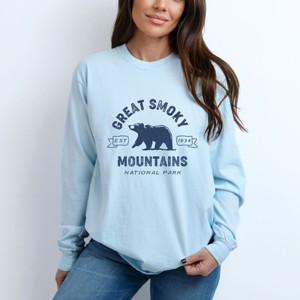 Simply Sage Market Vintage Great Smoky Mountains National Park Garment Dyed Long Sleeve - 1 of 4