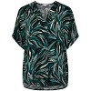 Women's Abstract Print Pleat Top - APRICOT - 4 of 4