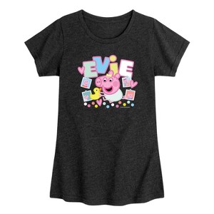 Girls' - Peppa Pig - Evie Photos Short Sleeve Graphic T-Shirt - 1 of 2