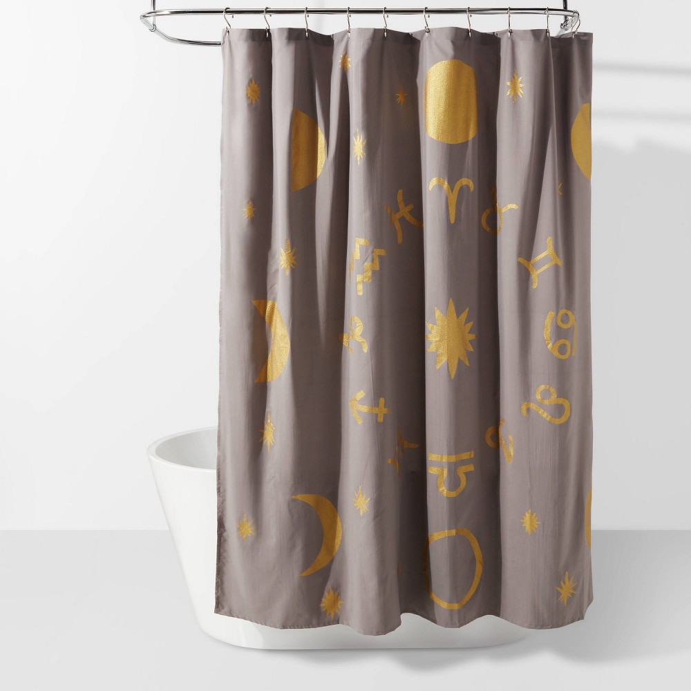 Celestial Metallic Shower Curtain - Room Essentials