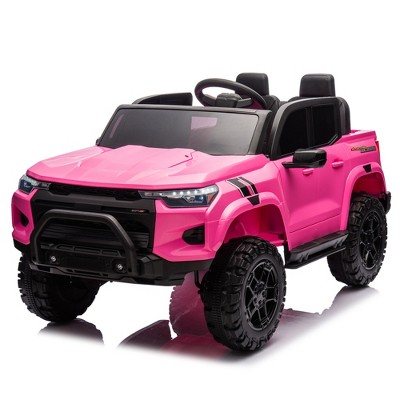 Lomsoe 24V10A Two-seater Kids Ride On Electric Pickup, kids ride on toy W/parents remote control,4WD 800W motors,Two Safety belts