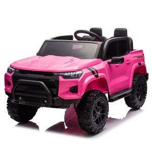Lomsoe 24V10A Two-seater Kids Ride On Electric Pickup, kids ride on toy W/parents remote control,4WD 800W motors,Two Safety belts - 1 of 1