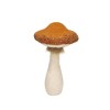 Whisen 2pcs 8x8x14'' Mushroom Holiday Ornament, Harvest Festival Fall Festival & Thanksgiving Table Decorations - Beige & Orange - 2 of 4