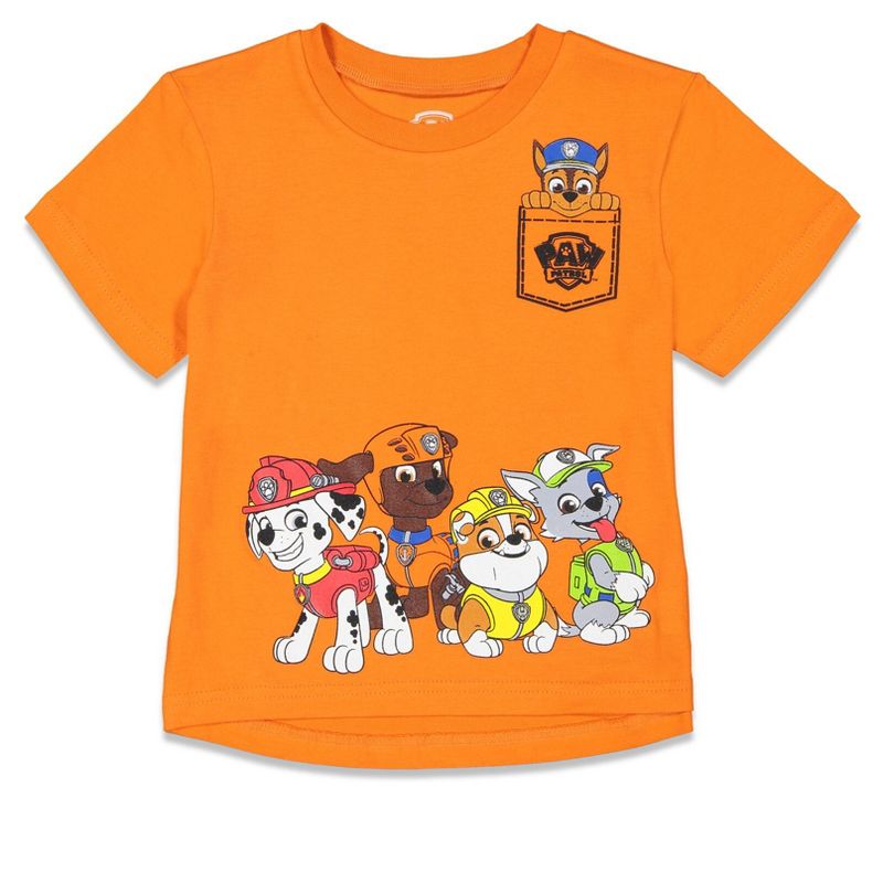 Paw Patrol Rocky Zuma Rubble T-Shirt and French Terry Shorts Outfit Set Toddler, 5 of 10