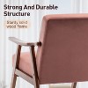 CAVINAS Mid-Century Modern Accent Chair, Extra-Thick Backrest Wingback Chair with Solid Wood Frame, for Living Room, Bedroom, and Reading Room - 3 of 4