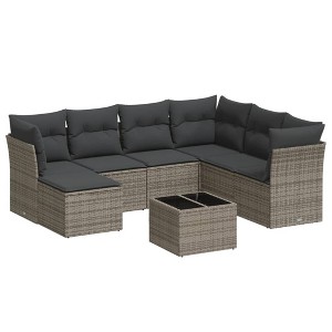 vidaXL Garden Sofa Set Grey - 1 of 4