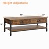 COZONY 41'' Coffee Table for Living Room – Wooden Center Table with 2 Storage Drawers & Open Shelf, Modern Dining Coffee Table for Home & Office - 3 of 4
