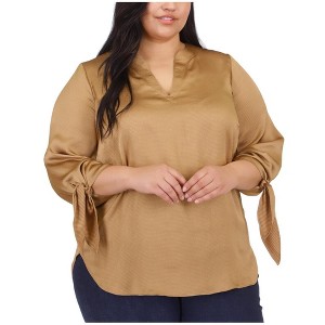 Michael Kors Womens Tie Cuff Pullover Blouse - 1 of 1