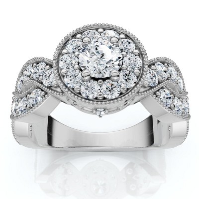 Pompeii3 1Ct TW Wendy Diamond Engagement Ring 10k Gold Lab Created