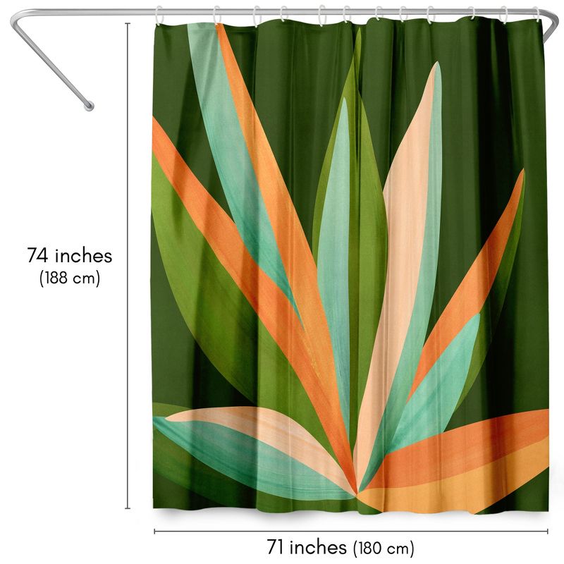 Americanflat 71" x 74" Shower Curtain Style 5 by Modern Tropical, 3 of 7