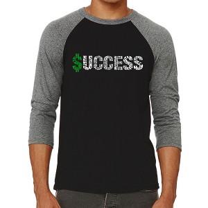 LA Pop Art Men's Raglan Baseball Word Art T-shirt - Success - 1 of 4