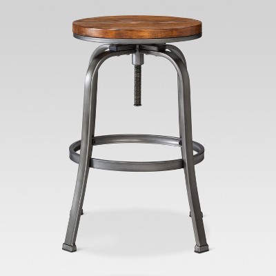 adjustable wooden stool