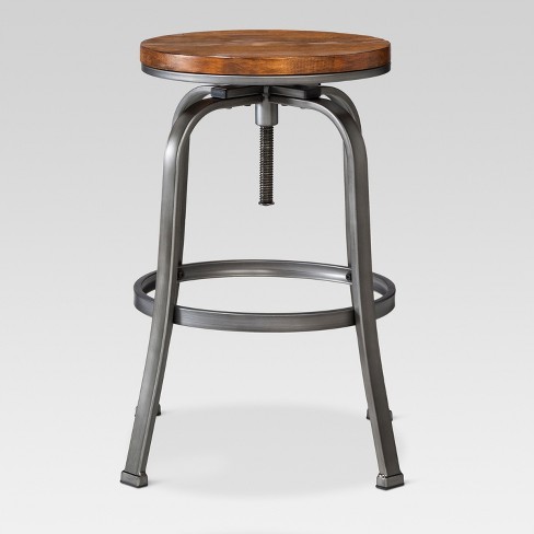 Dakota Adjustable Wood Seat Barstool Threshold Target