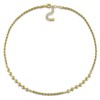 EVERLY JEWELRY | Yellow Plated Sterling Silver 2.5mm Rope and 5mm Bead Necklace, 18 inc  + 2 inc - 4 of 4