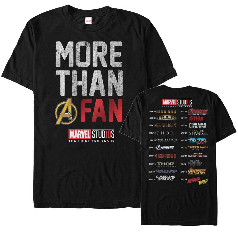 Men's Marvel 10th Anniversary More Than a Fan T-Shirt, 1 of 5