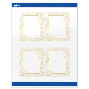 Avery Rectangle Labels, Gold Florals, 4" x 3-1/3" - 1 of 4