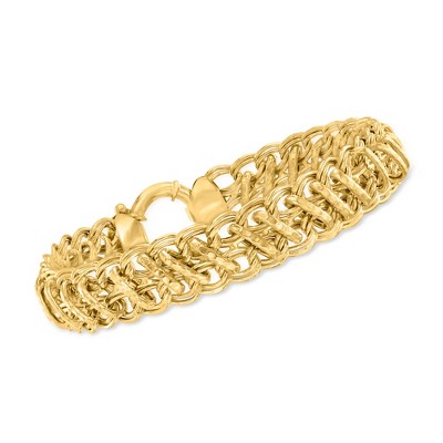Ross-Simons 18kt Gold Over Sterling Multi-Link Bracelet Size 7