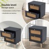 Lycvki Nightstand with 2 Hand Made Rattan Decorated Drawers - 4 of 4