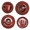 Elanze Designs Reactive Glaze Ceramic Stoneware Dinnerware 16 Piece Set - Service for 4, Burnt Auburn Red - 3 of 4