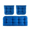 Outdoor Chair Cushions,3 Piece Loveseat Outdoor Cushions Set,Tufted/Wicker Patio Cushion for Patio Furniture All Weather,44"x19"x5" - 2 of 4