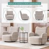 PAGED Modern Accent Chair Striped Upholstered Reading Chair Swivel Leisure Arm Chair with High Resilience Sponge Filling for Office - 2 of 4