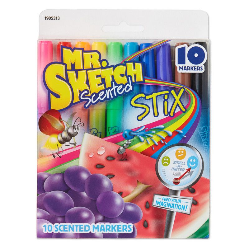Mr. Sketch Scented Stix, Assorted Colors, Pack of 10, 1 of 2