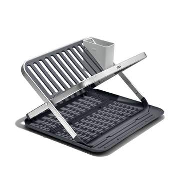 Tacoday Bamboo Dish Drying Rack,Collapsible Dish Drainer Rack,3 Tier, Size: 16.1*14.2*9.1, Other