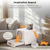 Artloge Extra Large Anti-Splashing Cat Litter Box Portable Enclosed Cat Toilet with Front & Top Entry & Scoop & Lid Drawered - 4 of 4
