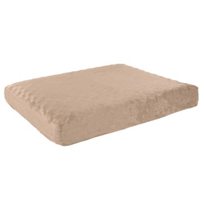 Tan Orthopedic Memory Foam Rectangular Dog Bed