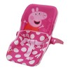 Peppa Pig: Baby Doll Car Seat - Pink & White Dots - Fits Dolls Up To 18" - 2 of 4