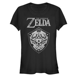 Juniors Womens Nintendo Legend of Zelda Shield T-Shirt - 1 of 3