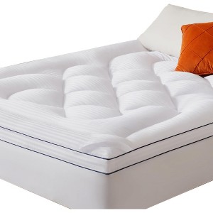 Itopfox Queen Mattress Topper, Thick Pillow Top Pad for Back Pain Relief, Cooling Soft Mattress Cover with Deep Pockets - 1 of 4
