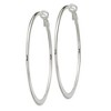 Black Bow Jewelry Extra Large Round Hoop Earrings in Sterling Silver - 57mm (2-1/4 Inch) - 2 of 4
