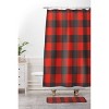 24x36 Winter Cabin Plaid Bath Mat Red - Deny Designs : Target