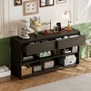 ORRD Vintage Entryway Dresser with Drawers & Shelves, Storage Table for Hallway & Living Room, Espresso - 3 of 4