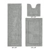 Lux Premium 100% Cotton  Ultra-Soft Tufted Solid Reversible 3 Piece Bath Rug Set, Water-Absorbent, Durable, Machine Washable Bathroom Rug - 2 of 4