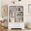 NicBex Kids Open Wardrobe Closet with Safety Rounded Corners, Hanging Rod & Drawers, Bedroom Dresser Storage, Storage Cabinet, Dresser for Closet - 2 of 4