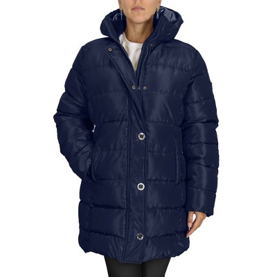 Spire By Galaxy Women's Modern Fit Heavyweight Parka Jacket w/ Non Detachable Hood