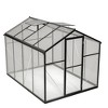 VYNXARIA 6*8 FT Greenhouse for Outdoors, Polycarbonate Greenhouse with Quick Setup Structure and Roof Vent,Aluminum Large Walk-in Greenhouse, Black - 3 of 4